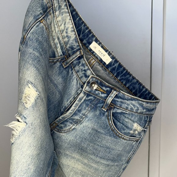 Seed Heritage Women's distressed light blue jeans - size AU6 / US 2 - Picture 1 of 4